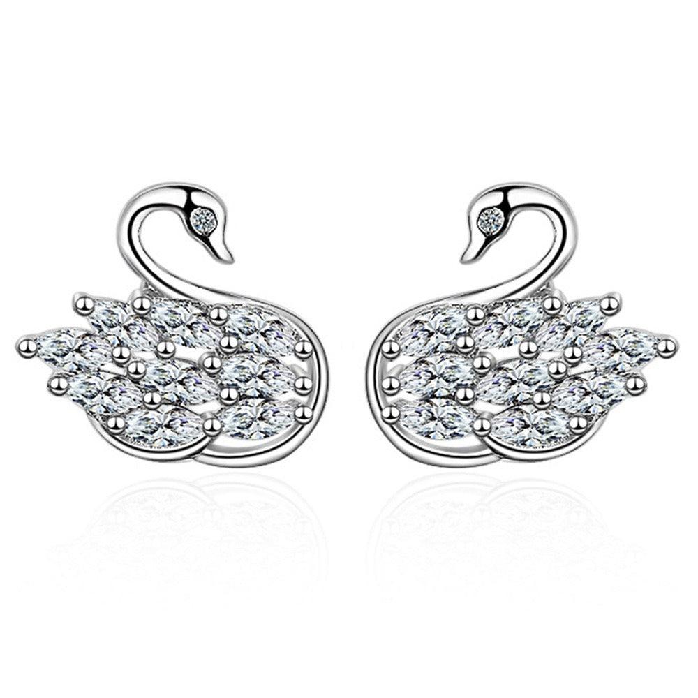 New sterling silver swan earrings | MODE BY OH