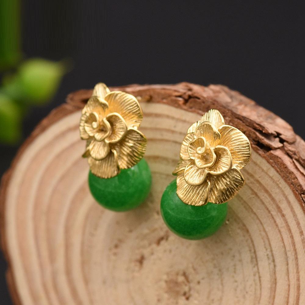 Pearl High-quality Jade European And American Retro Earrings - MODE BY OH