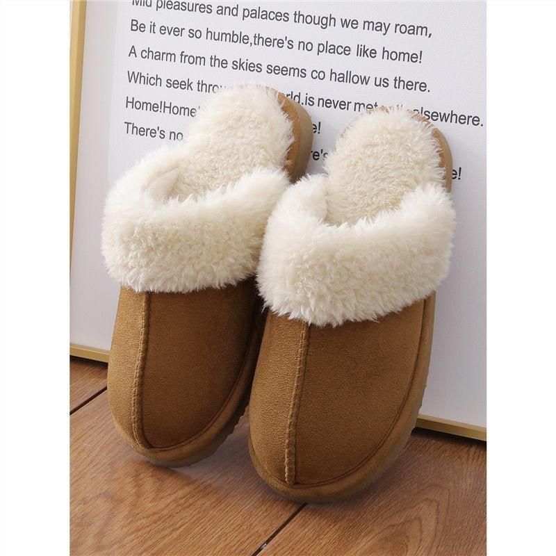 Warm Home Indoor Platform Non-slip Plush Slippers | MODE BY OH
