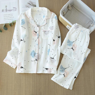 Pure Cotton Yarn Kimono Pajamas | MODE BY OH