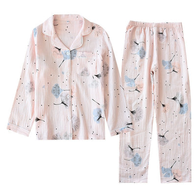 Pure Cotton Yarn Kimono Pajamas - MODE BY OH