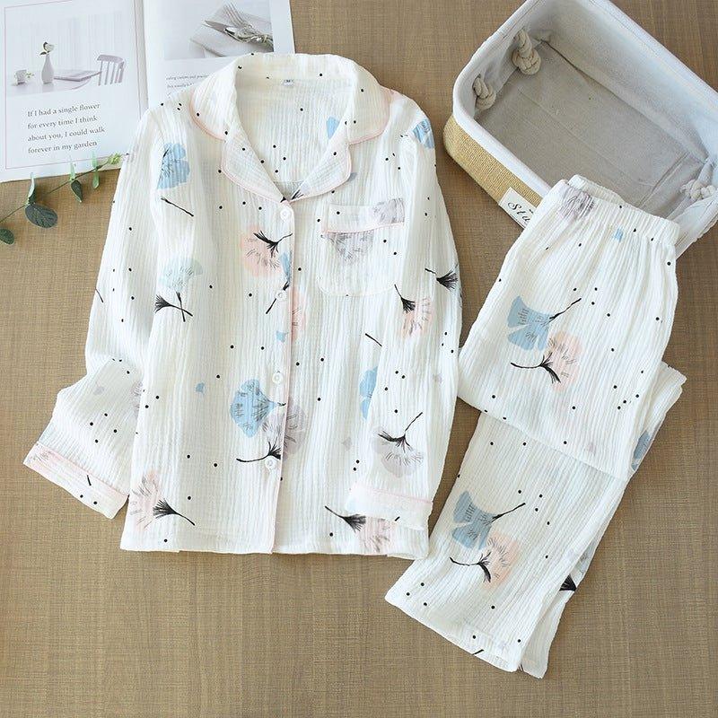 Pure Cotton Yarn Kimono Pajamas - MODE BY OH
