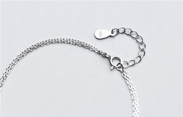 S925 Silver Bracelet Women Double Bracelet Sweet Hand Jewelry | MODE BY OH