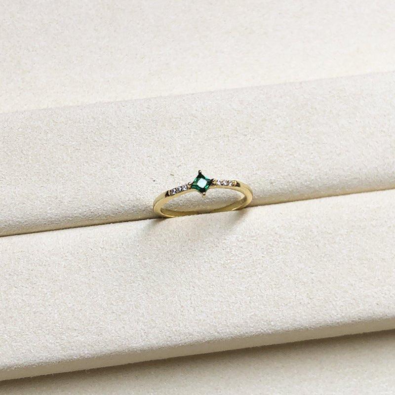 S925 Sterling Silver Small Flexible Emerald Ring - MODE BY OH