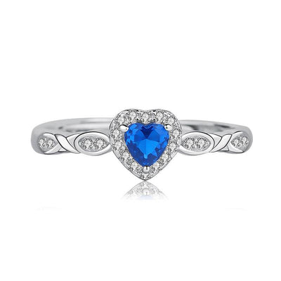 S925 Sterling Silver Special-interest Design Blue Open-end Zircon Ring | MODE BY OH