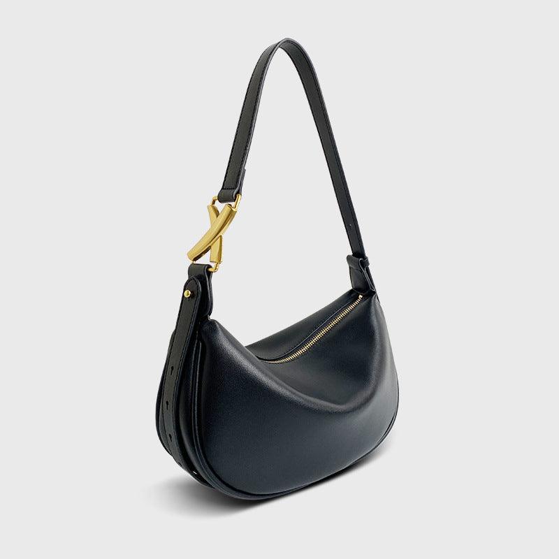 Simple Crescent Crossbody Soft Women's Cow Leather Bag | MODE BY OH