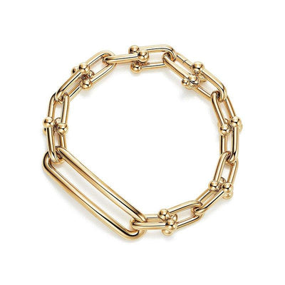 Sterling Silver 925 Electroplated 18K Rose Gold U-shaped Bracelet | MODE BY OH
