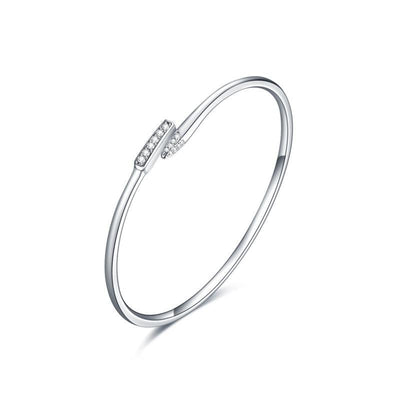Sterling Silver Dainty Open Cuff Bracelets Jewelry Gift for Women - MODE BY OH