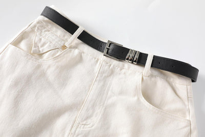Vintage Denim A-line High Waisted Slim Skirt | MODE BY OH