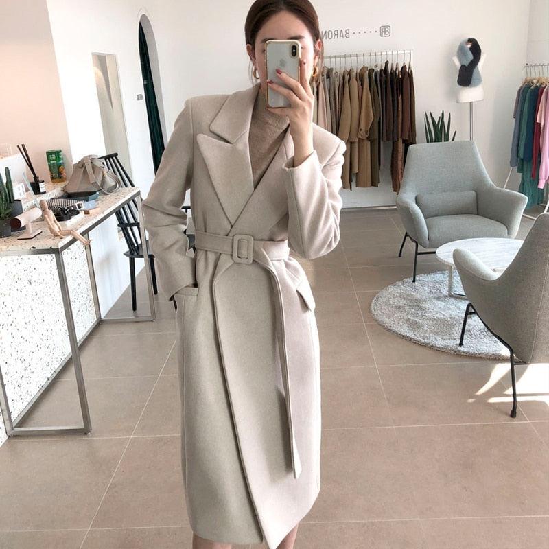 Women Long Coat For Autumn Or Winter Warm Fashion | MODE BY OH