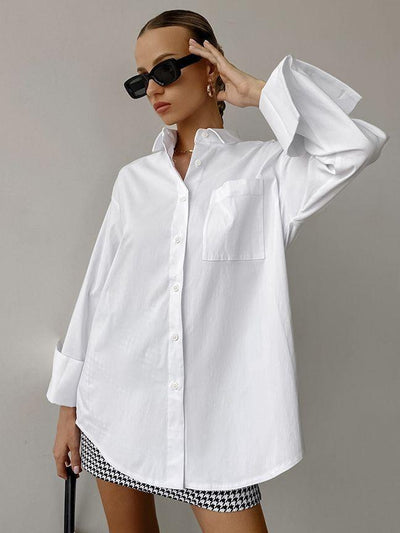 Women's Fashionable Casual All-match Mid-length Shirt | MODE BY OH