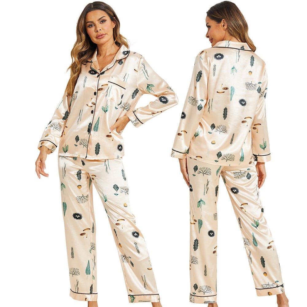 Women's Home Silk Satin Printed Pajama Set | MODE BY OH