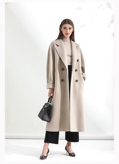Women's mid-length woolen coat | MODE BY OH
