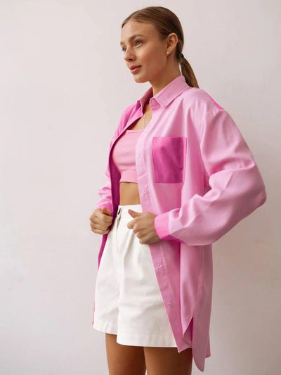 Women's Temperament Leisure Long Sleeve Cotton Linen Shirt | MODE BY OH