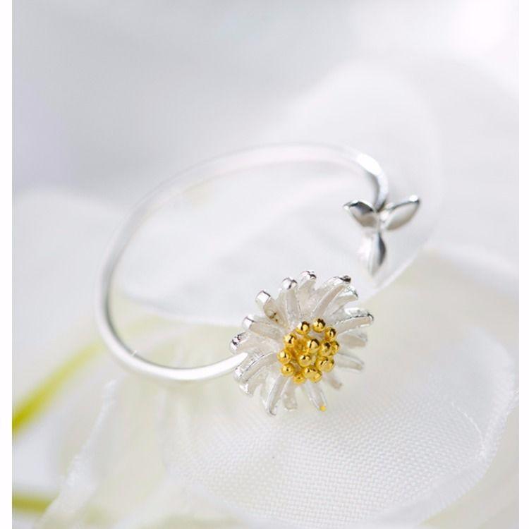 925 Sterling Silver Daisy Flower Rings - MODE BY OH