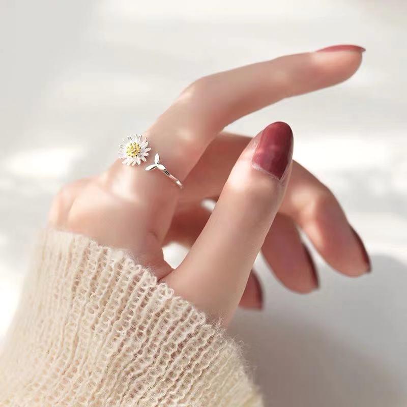 925 Sterling Silver Daisy Flower Rings - MODE BY OH