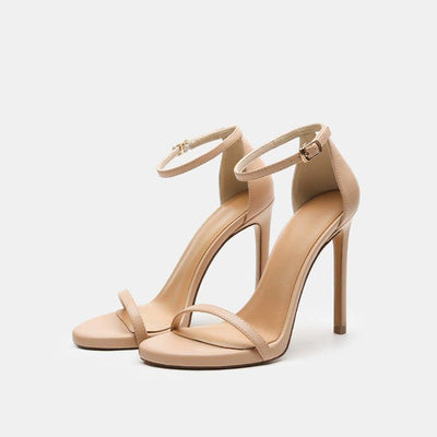 All-match Stiletto Nude Color 12cm Platform High-heel Sandals - MODE BY OH
