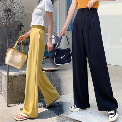 Casual high waist wide leg pants - MODE BY OH