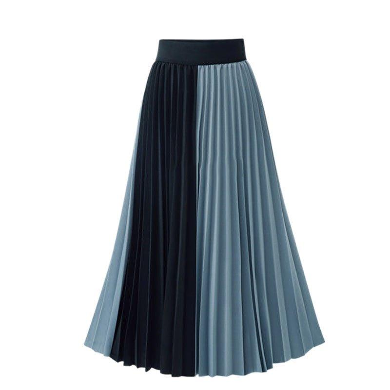 Chiffon color block pleated skirt - MODE BY OH