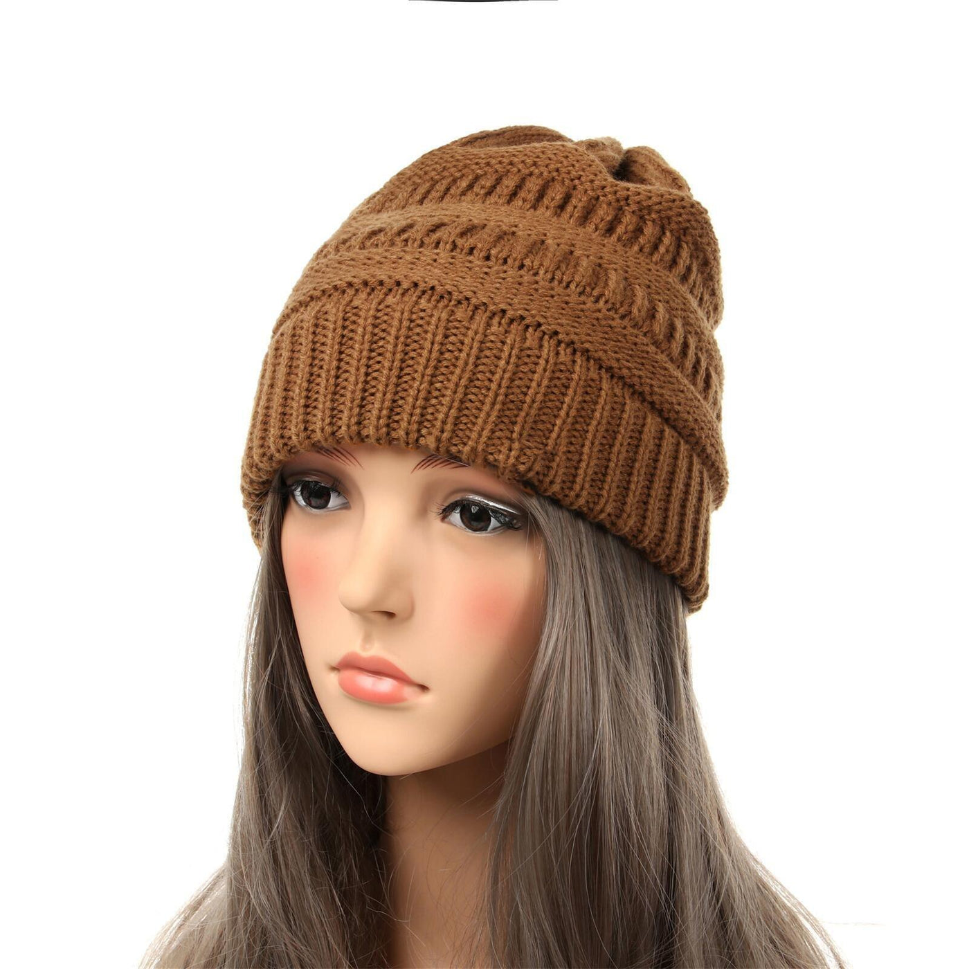 Cross-border Ladies Warm Knitted Hat Simple Solid Color Cap | MODE BY OH