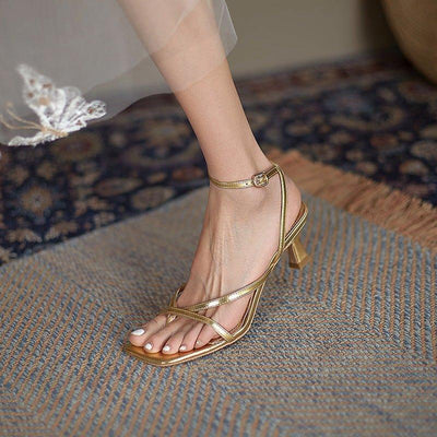Fairy Style Golden Vintage French Roman Sandals | MODE BY OH