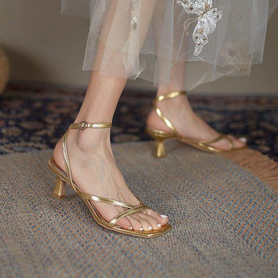 Fairy Style White Vintage French Roman Sandals | MODE BY OH