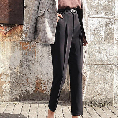 Fashionable wild simple high waist pants pants suit pants | MODE BY OH