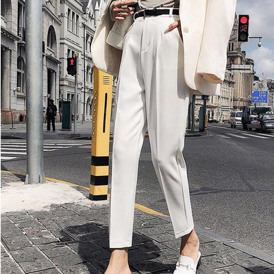 Fashionable wild simple high waist pants pants suit pants | MODE BY OH