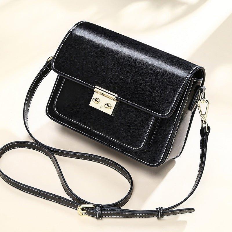 Genuine Leather Fashion One-shoulder Messenger Handbag - MODE BY OH