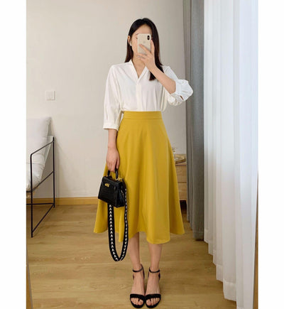 High waist midi skirt | MODE BY OH