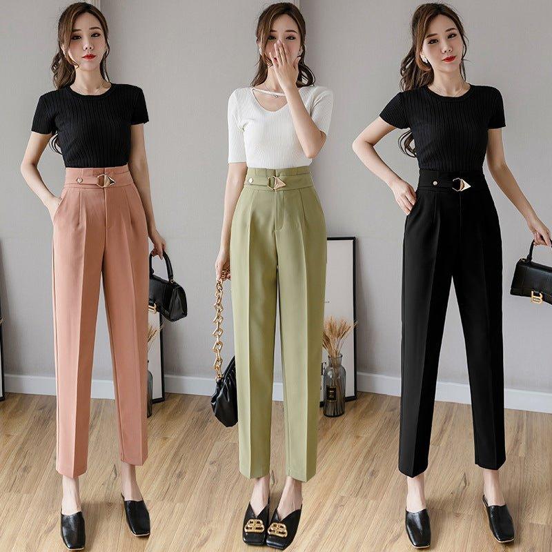 High-waisted Women's Trousers And Small Trousers | MODE BY OH