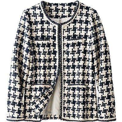 Houndstooth Small Fragrance Jacket Women Clothing | MODE BY OH