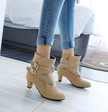 Leather Casual Warm Ankle Boots | MODE BY OH