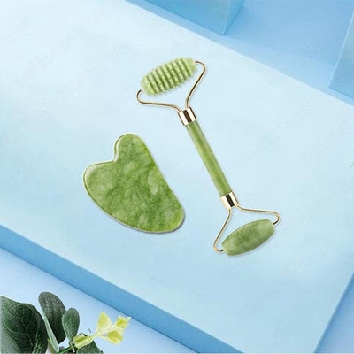 Natural Face Massager Gua Sha Jade Roller Face Massage Tool For Massager Guasha Facial Neck Skin Beauty Care | MODE BY OH
