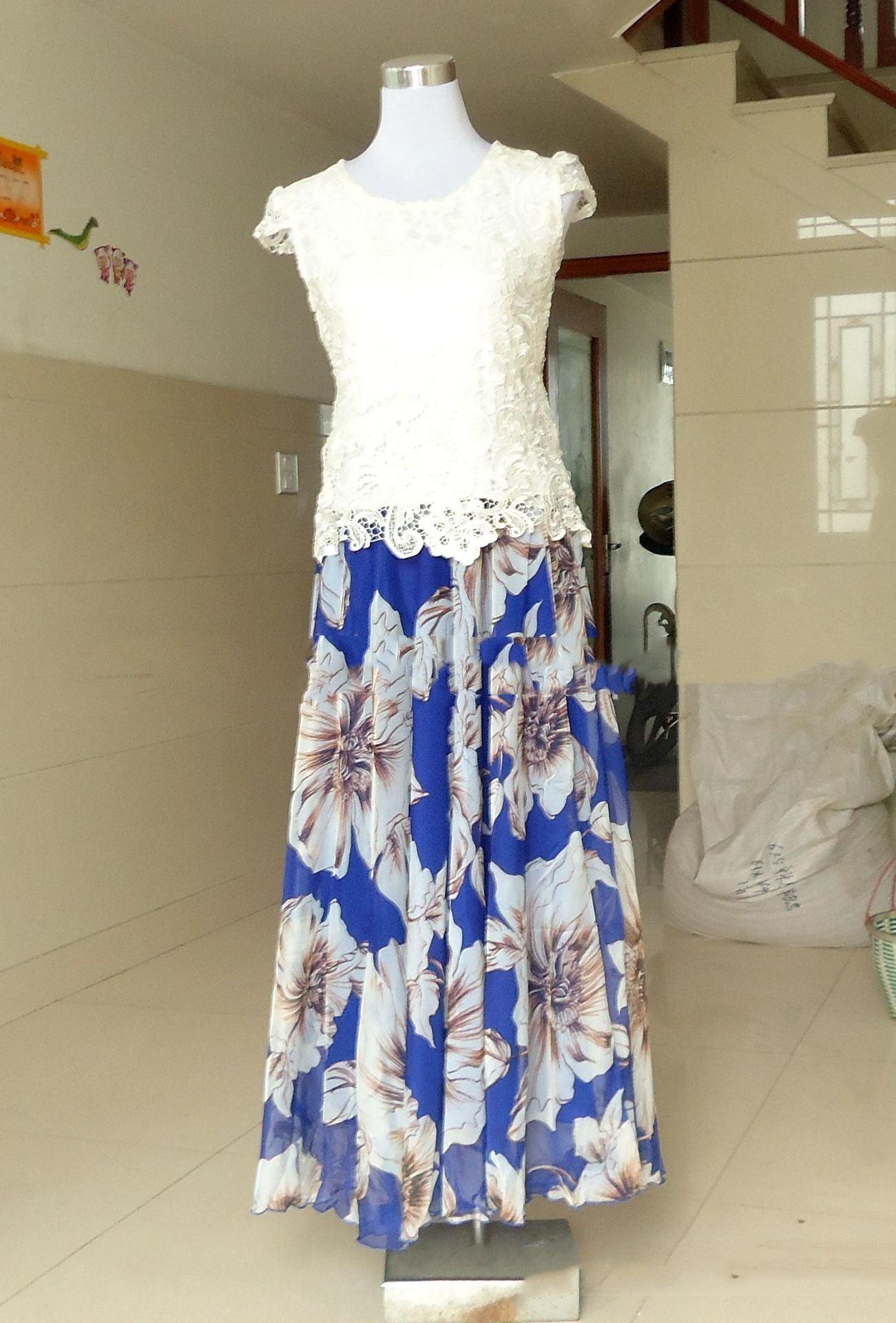 New Style Chiffon Long Skirt Chiffon Big Swing Skirt | MODE BY OH