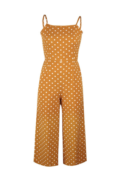 Polka Dot Sling Sexy Backless Straight Jumpsuit | MODE BY OH