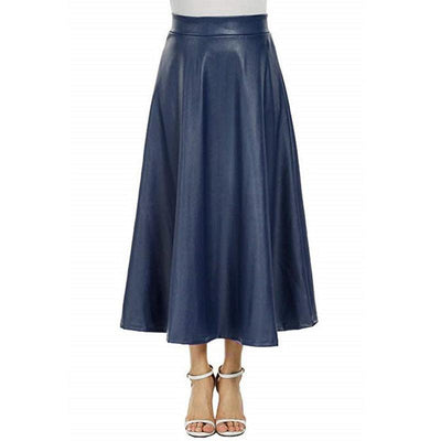 PU Long High Waist Skirt | MODE BY OH