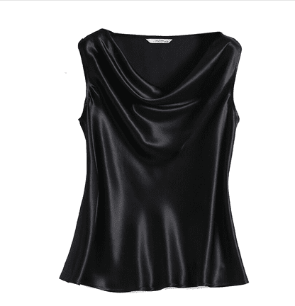 satin sleeveless blouse | MODE BY OH