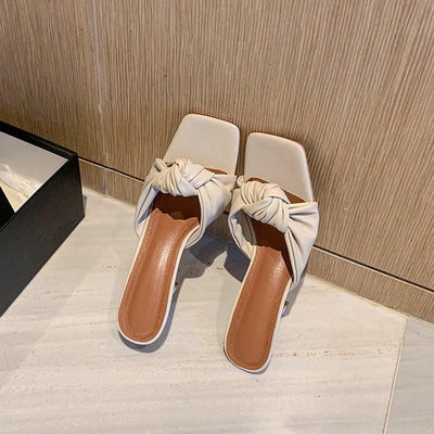 Soft Cross-knot Stiletto Slippers For Women | MODE BY OH