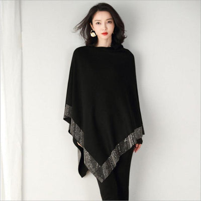 Temperament Knitted Shawl Retro Cloak - MODE BY OH