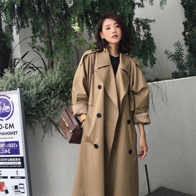 Windbreaker Women'S Mid-Length Autumn New Style Korean Casual Trench Early Autumn | MODE BY OH