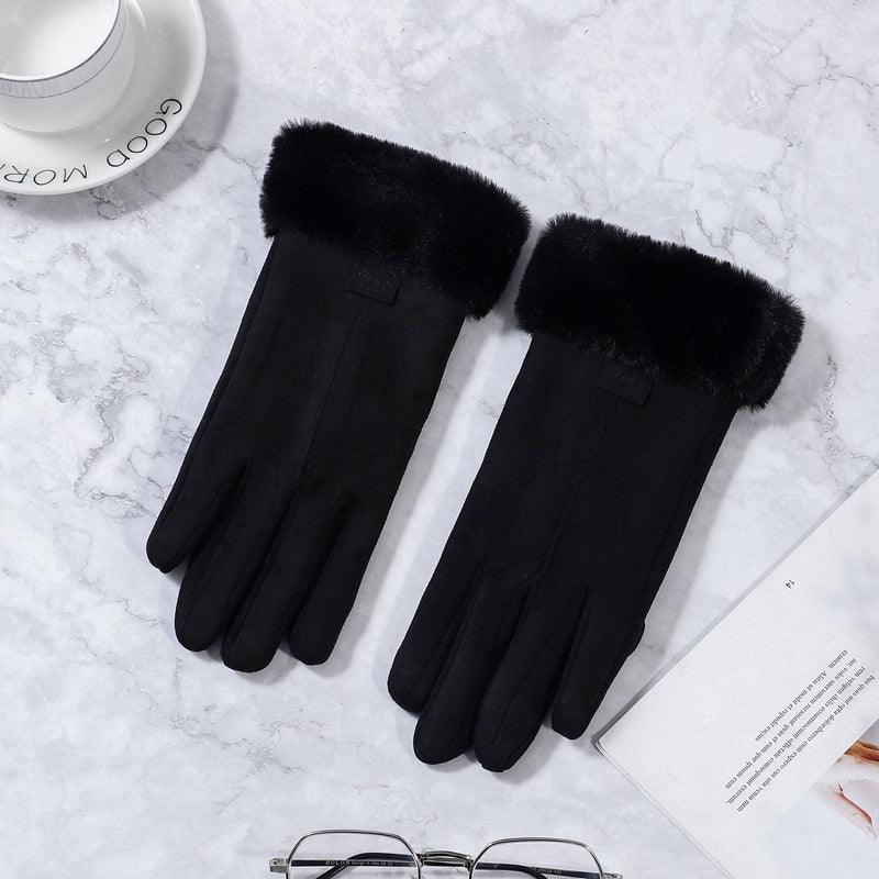 Winter Gloves Women Suede Classic Plus Velvet | MODE BY OH