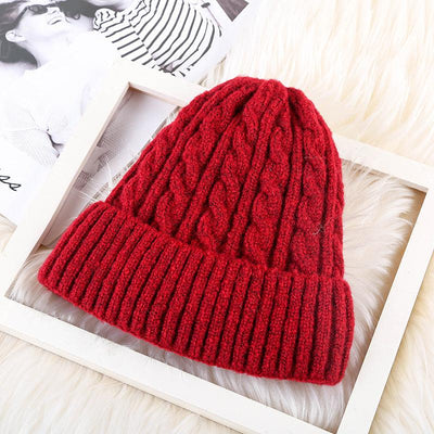 Winter Mohair Women Fleece Knitted Hats | MODE BY OH
